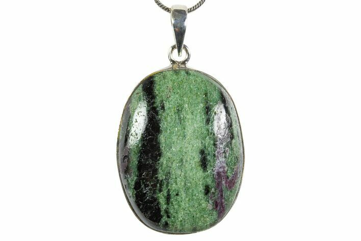 Ruby Zoisite Pendant (Necklace) - Sterling Silver #345234